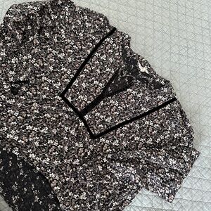 Lucky Brand Black Floral Top